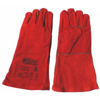 Перчатки замшевые (краги) с подвеской Werk WE2128H (красные)