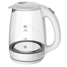 Grunhelm EKP-1703GW Электрочайник стеклянный (белый)