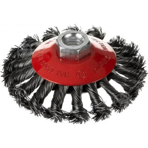 Щетка конусная из плетенной проволоки М14 X-TREME XT107615/7124615 115 мм купить по оптовой цене с доставкой в магазине Ellada.com.ua