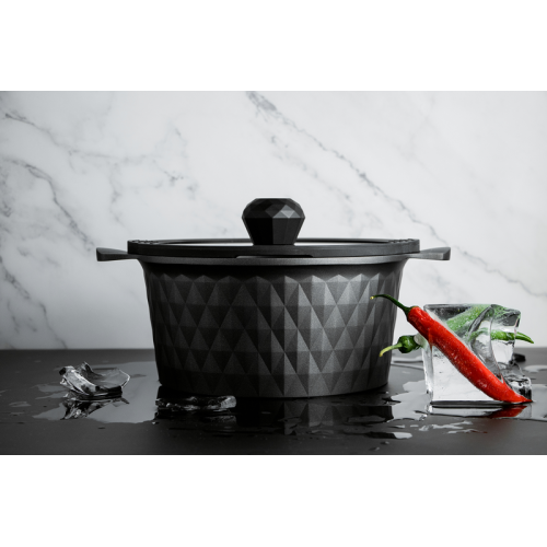 PEPPER Кастрюля Black ice (greblon C2) 2.5 л купить по оптовой цене с доставкой в магазине Ellada.com.ua