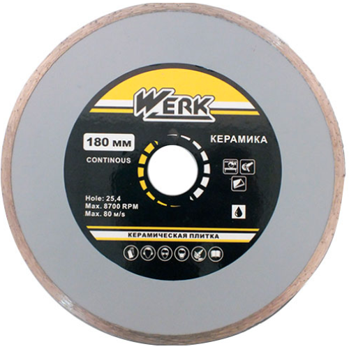 Алмазный диск Werk Ceramics 200x5x25.4 мм купить по оптовой цене с доставкой в магазине Ellada.com.ua