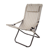 Шезлонг "Горизонт" d25 мм (текстилен бежевый) Шезлонг "Горизонт" d25 мм (текстилен бежевый)