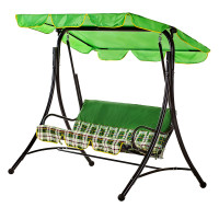 Качели "Келли" (Бязь, Шотландка зеленая)