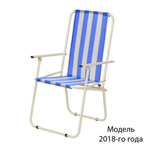 Стул "Дачный" d18 мм (желто-голубая полоса)