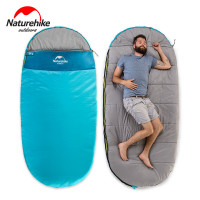 Спальный мешок Nature Hike PAD300 овальной формы (200+30)*100см вес 1,9кг, 5-10? синий