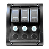 Панель на 3 переключателя Тайвань 10013-BK