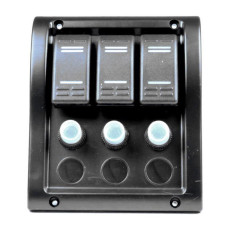 Панель на 3 переключателя Тайвань 10013-BK