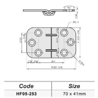 Петля Strap, 70X41MM HF05-253