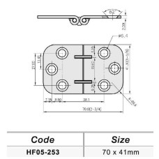 Петля Strap, 70X41MM HF05-253 Петля Strap, 70X41MM HF05-253