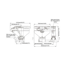 Электрический конверсионный туалет SEAFLO компактный размер 12В SFMTE1-02