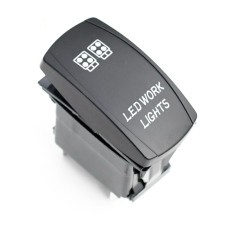 Переключатель ROCKET 5P ON-OFF синий LED