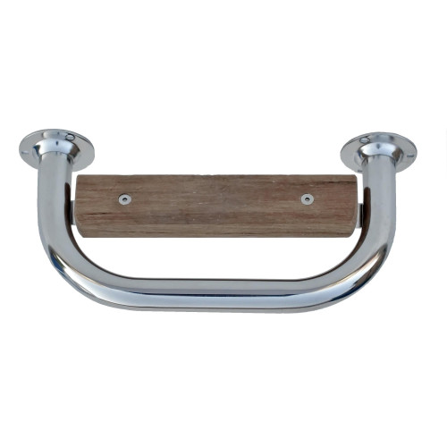 Ступенька дерево/нержавейка HF04-063SA 270X130MM купить по оптовой цене с доставкой в магазине Ellada.com.ua