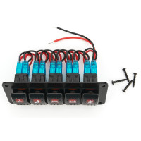 Панель переключения на 5 кнопок, красный LED