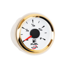 Датчик уровня топлива ECMS HMF2-WG-R диаметр 52мм, рамка — золото, дисплей — белый