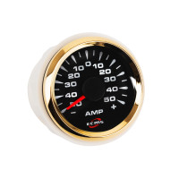 Амперметр ECMS HMA2-BG±80A диаметр 52мм, рамка — золото, дисплей — черный