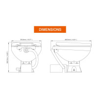 Электрический туалет SEAFLO стандартный размер 12В SFMTE1-01-R Электрический туалет SEAFLO стандартный размер 12В SFMTE1-01-R
