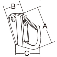Крючок с фиксатором 38mm 8631407 Marinetown Крючок с фиксатором 38mm 8631407 Marinetown