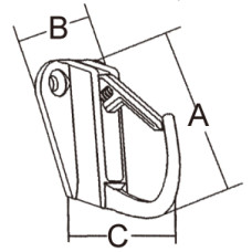 Крючок с фиксатором 38mm 8631407 Marinetown