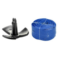 Комплект Якорь River 30lbs/13.6кг+ 30м 10мм синяя Комплект Якорь River 30lbs/13.6кг+ 30м 10мм синяя