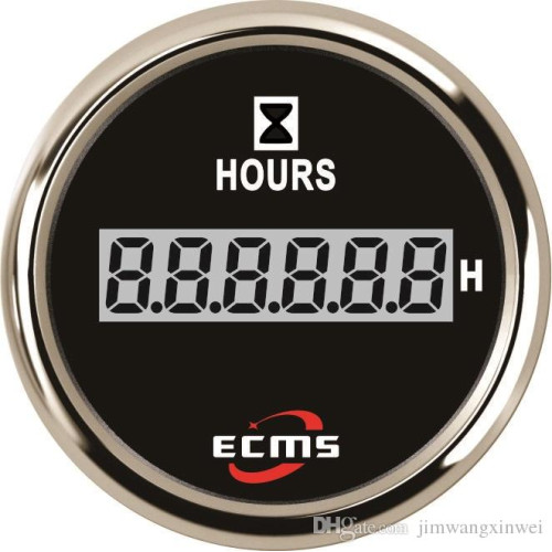 Цифровой счетчик моточасов ECMS PLH2-BS-HS не импульсный черный 800-00189 купить по оптовой цене с доставкой в магазине Ellada.com.ua