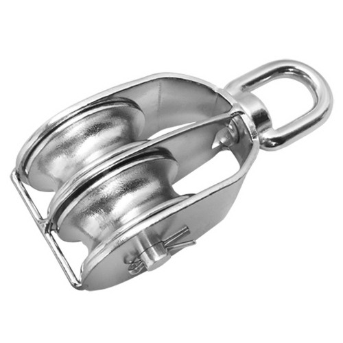 Двойной роликовый блок 50mm с вертлюгом