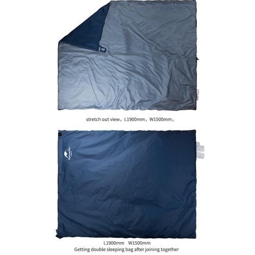 Спальный мешок Nature Hike MINI ULTRA LIGHT 190x75см, вес 0,7кг, 8-15? синий купить по оптовой цене с доставкой в магазине Ellada.com.ua