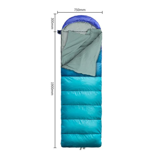 Спальный мешок с капюшоном Nature Hike U280-P с фибер вставкой (190+30)x75см, вес 2кг, 3-8? синий купить по оптовой цене с доставкой в магазине Ellada.com.ua