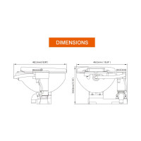 Электрический конверсионный туалет SEAFLO стандартный размер 12В SFMTE1-02-R Электрический конверсионный туалет SEAFLO стандартный размер 12В SFMTE1-02-R