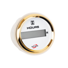 Счетчик моточасов ECMS HLH2-WG-HS диаметр 52мм, рамка — золото, дисплей — белый