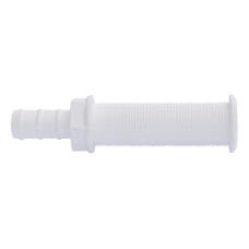Штуцер водоотливной под распираемые пробки 22.7x150mm белый под шланг