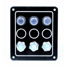 Панель на 3 переключателя Тайвань 10032-BK