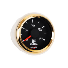 Датчик уровня топлива ECMS HMF2-BG-R, диаметр 52мм, рамка — золото, дисплей — черный