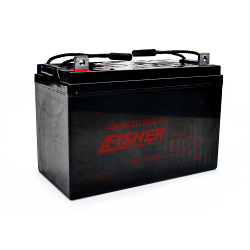 AGM аккумулятор 80Ah Fisher 12V купить по оптовой цене с доставкой в магазине Ellada.com.ua