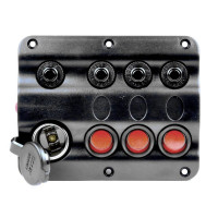 Панель на 3 переключателя + прикуриватель Тайвань 10027-BK