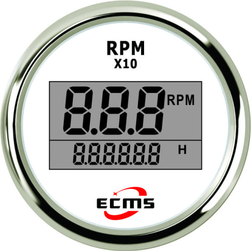 Цифровой тахометр со счетчиком моточасов ECMS (белый) купить по оптовой цене с доставкой в магазине Ellada.com.ua