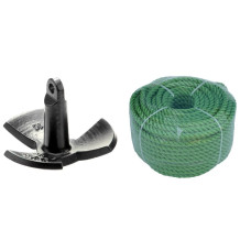 Комплект Якорь River 20lbs/9кг+ 30м 8мм синяя или зеленая