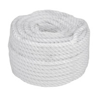 Веревка 30м 8мм белая, полиэстер, универсальная