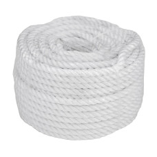 Веревка 30м 8мм белая, полиэстер, универсальная