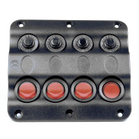 Панель на 4 переключателя Тайвань 10024-BK