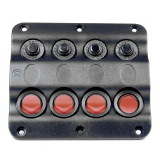 Панель на 4 переключателя Тайвань 10024-BK