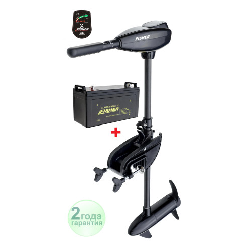 Электромотор Fisher 36 + аккумулятор Gel 100Ah купить по оптовой цене с доставкой в магазине Ellada.com.ua