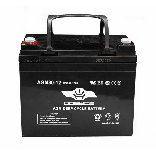 AGM аккумулятор Haswing 30Ah 12V, 30Ah agm H купить по оптовой цене с доставкой в магазине Ellada.com.ua