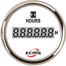Счетчик моточасов ECMS CLH2-WS-HS 52мм белый 801-00055 СЕРИЯ ЭКОНОМ