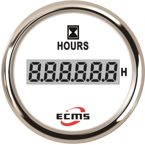 Счетчик моточасов ECMS CLH2-WS-HS 52мм белый 801-00055 СЕРИЯ ЭКОНОМ купить по оптовой цене с доставкой в магазине Ellada.com.ua