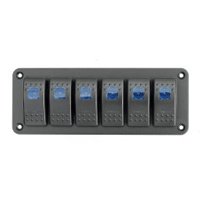 Панель переключения на 6 кнопок, синий LED