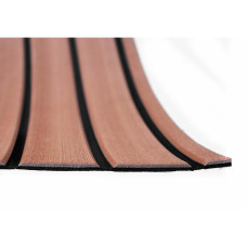 EVA искуcственный тик V-каналы Color 2 (темный тик, черная полоса)