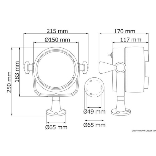 Прожектор дальнего света до 600м (12V, 100+100W)+гнездо прикуривателя 13.240.00 купить по оптовой цене с доставкой в магазине Ellada.com.ua