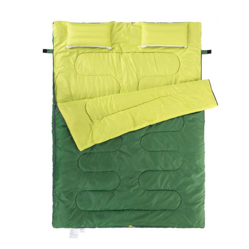 Двойной спальный мешок с подушками Nature Nike (185+30)*145cm, вес 2,4кг, 5-10? зеленый купить по оптовой цене с доставкой в магазине Ellada.com.ua