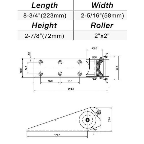Роульс 8-3/4?(223MM) HF10-011S