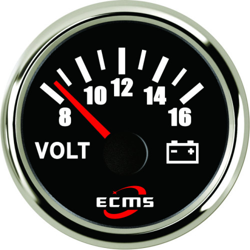 Вольтметр ECMS CMV2-BS-8-16 52мм черный 801-00029 СЕРИЯ ЭКОНОМ купить по оптовой цене с доставкой в магазине Ellada.com.ua